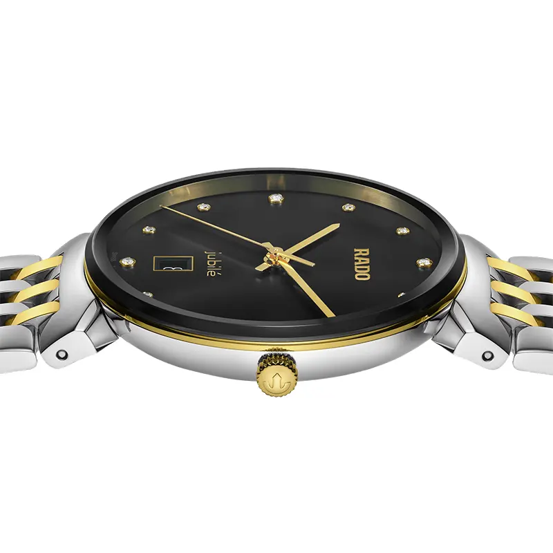 Rado Florence Diamonds Classic Black Dial Two-tone Watch | R48912743